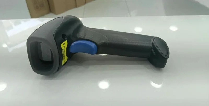 Wireless handheld barcode scanner with a blue trigger